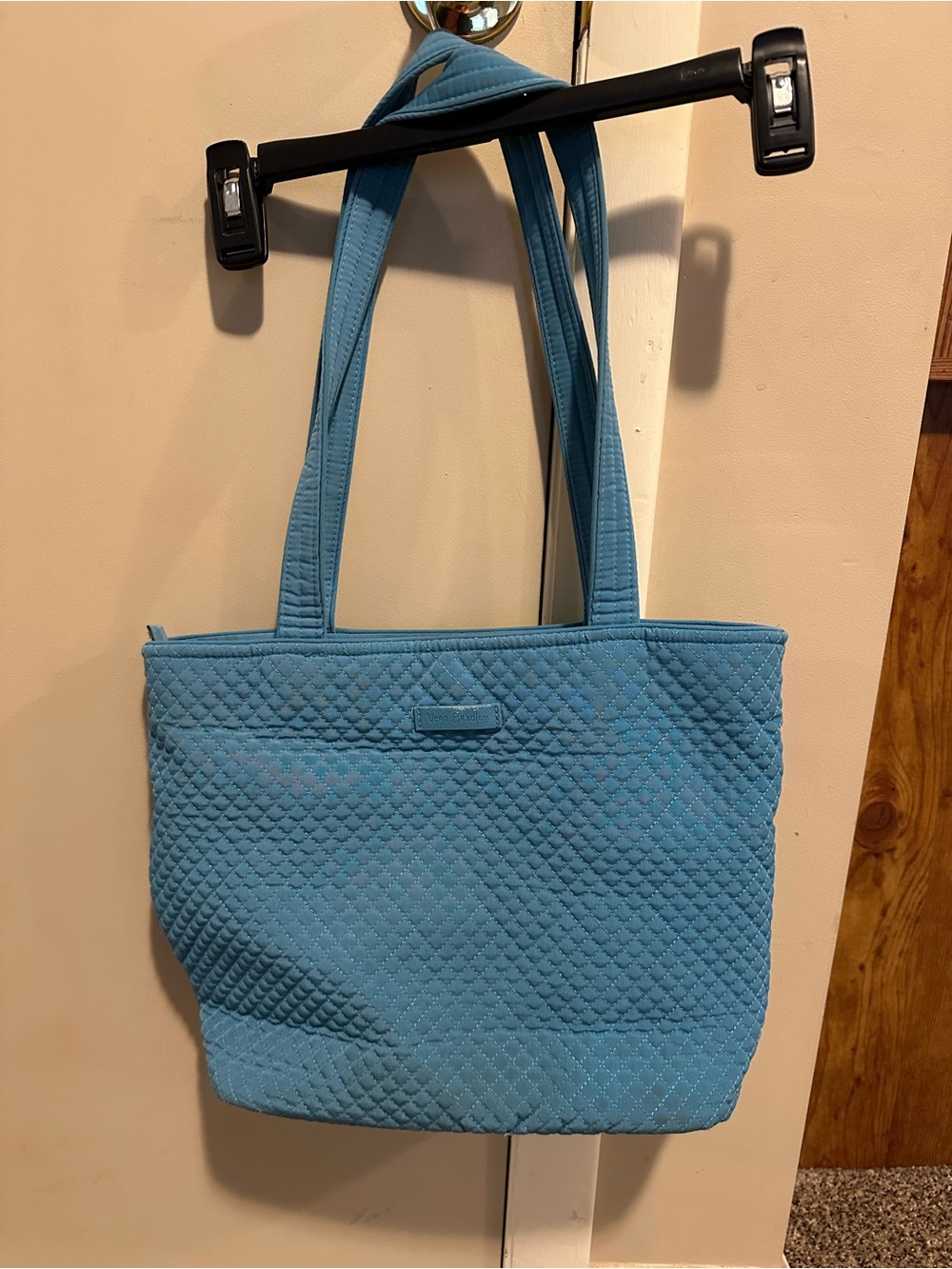 Vera Bradley Happy Blooms Small Tote Turquoise Embroidered Appliqué Floral - Picture 3 of 7